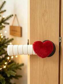 Cute Heart-Shaped Door Handle Cover – Anti-Collision & Bump Protection – Universal Fit For Bedrooms – Protective & Decorative Home Accessory, Home Decor, Christmas Decor - Multicolor - View 3