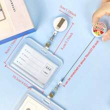 1 Set Doctor/Nurse Transparent Badge Card Holder, Retractable Badge Reel, Medical Element ID Card Clip - Multicolor - View 4