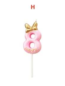 Pink 3D Gold Bow Birthday Number Candle, Autumn Decor, Souvenir, Camping, Kitchen, Christmas, Party Gift, Cookware, Home Decor & Accessories, Party Decoration & Supplies - View 13