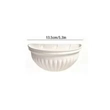 4pcs Set Round Wavy Edge Plastic Wall-Mounted Flower Pot Rack, Thickened Weather-Resistant Windproof Plastic Wall-Mounted Flower Pot Rack, Suitable For Indoor And Outdoor Green Plant Planting - Flower Pot - View 8