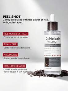 Dr.Melaxin PEEL SHOT Black Rice Exfoliating Ampoule, Gentle Exfoliating Serum With Hydrating Formula, Lightweight And Easily Absorbed, Brightens Complexion And Improves Rough Skin Texture, Korean Cosmetics 80ml/2.7 Fl.Oz - BLACK RICE - View 5