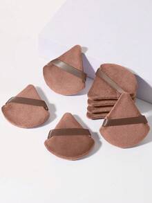 24pcs 15pcs 8pcs/5pcs Triangle Sponge Puff For Loose Powder Setting Makeup Face Soft Triangle Puff Suitable For Loose Powder Body Fan Velvet Makeup Sponge Foundation Blending Sponge Set Beauty Makeup Tools - Brown - View 7