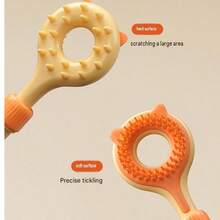 New Cat Toy Retractable Teaser Wand Multifunctional Double-Sided Itch Scratching Tool Energy-Consuming Interactive Kitten Toy 3-In-1 Retractable Grooming Tool, Individual Massage Itch Relief Wand And Interactive Teaser Wand, Gentle Pet Hair Removal Brush - Multicolor - View 3