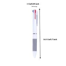 4/6/10/12/20/30pcs 3-In-1 Multicolor Retractable Ballpoint Pens, White Barrel Black Red Blue Ink Writing Pens, Office School Diary Pens, Desktop Office Accessories - Round - View 7