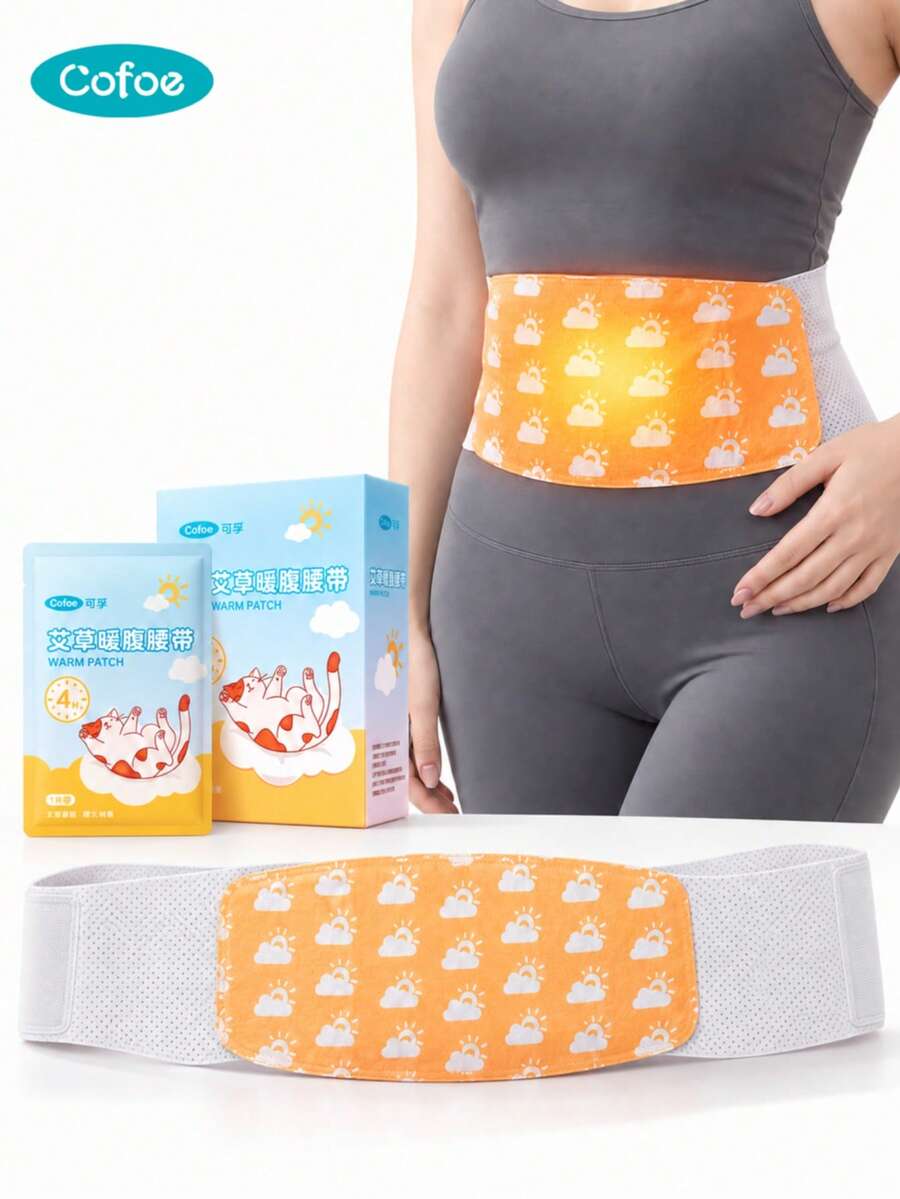Sabuk Pinggang Penghangat Mugwort Cofoe untuk Wanita, Balutan Perut yang Dapat Disesuaikan untuk Kenyamanan Saat Menstruasi dan Kehangatan Harian - View 1