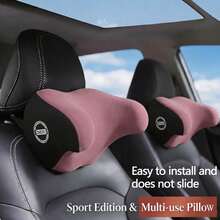 1pc Car Headrest Memory Foam Neck Pillow, All-Season Universal Car Interior Side Support Headrest For Car Seat - A - View 3