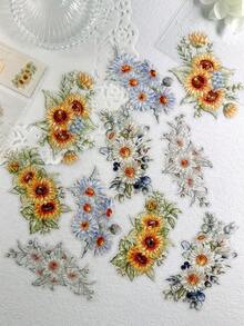 10pcs Vintage Large Floral Stickers For Scrapbooking, DIY Collage, Photo Album, Planner, Journal Decoration - Glazed Floral - View 18