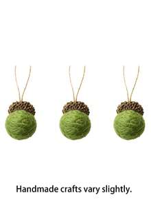 1 Set Christmas Felt Acorn Decorations, Felt Ball Pine Cone Pendants, Can Be Hung On Christmas Tree, Wreath, Wall And Window, Suitable For Christmas Party, Winter Holiday, Family Gathering And DIY Craft Projects - A - View 13