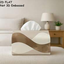 1pc Beige Soft Curved Tissue Box, Elegant Design Enhances Living Environment, Suitable For Daily Use And Special Occasions, Convenient Access - A - View 11