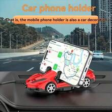 1pc Foldable 360° Rotating Car Phone Holder, Compatible With Universal Smartphones, Suitable For Car Accessories - New Arrival - View 6