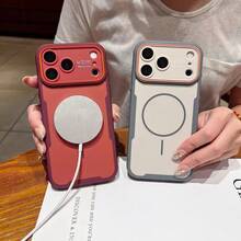 Versatile 2nd Gen Magnetic 2-In-1 Phone Case Compatible With 18 Pro Max, New Fashion 17 Pro Max Minimalist Premium Protective Shell - Red - View 2
