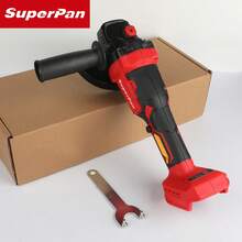 SuperPan 125mm Multi-Function Rechargeable Angle Grinder, 3-Speed Adjustable High Power Brushless Grinder For Rust Removal / Cutting / Polishing / Grinding Multi-Scenario Electric Tool (Bare Tool - Battery Not Included) - Red - View 1