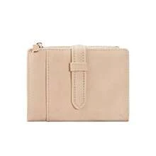 Minimalist Bifold Wallet With Buckle, Multiple Card Slots, Zippered Coin Pocket - Multicolor - View 16