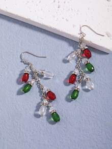 Christmas Colorful Light Pendant Earrings, Fashionable & Exquisite Christmas Earrings, Gift For Friends, Holiday Gift - Style 7 - View 4