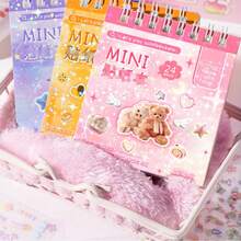 Libro de pegatinas DIY lindo, que contiene talla grande de 1000 materiales de pegatinas lindas sin cortar, incluyendo un pequeño libro de pegatinas de nariz. - Multicolor - Ver 4