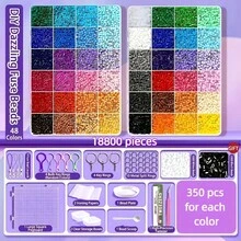 18800 / 10, 436pcs - 2.6mm Mini High-Quality Beaded Set | Comes With Upgraded Tool Kit, 1 Square Template, 1 Beading Pen And 1 Beading Scoop, Includes Other Necessary Tools. Suitable For Home Use, Handmade Pixel Art Crafts, Craft Beading Set - Multicolor - View 10