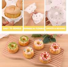 Powcan Mini Silicone Corrugated Cake Mold, 6-Cavity Non-Stick Silicone Baking Mold, Suitable For Cupcakes, Donuts, Muffins, Cornbread, Brownies, Jelly - View 6