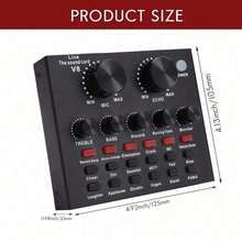 Live Streaming Sound Card With Audio Interface, DJ Mixing Effects, Voice Changer, Suitable For Live Streaming, Podcasting, Gaming - Recording Studio Equipment - 1-multi-color - View 12