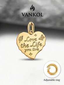 1pc Minimalist Unique Vintage Heart Pendant, DIY Jewelry, Exquisite Accessory, Unisex - Style 10 - View 2