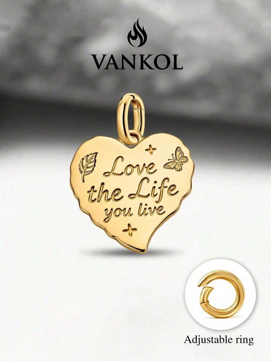 1pc Minimalist Unique Vintage Heart Pendant, DIY Jewelry, Exquisite Accessory, Unisex