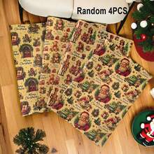 4/8PcsChristmas Wrapping Paper,50x70cm Luxury Holiday Gift Wrap With Santa Claus, Nutcracker,Magic Portal&Gift Bear Prints, Christmas Gift Packaging Paper For Presents,Birthday,Holiday Parties, DIY Crafts&Festive Decorations,Christmas Wrapping Paper - Multicolor - View 12