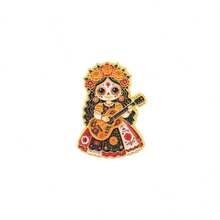 Cute Day Of The Dead Girl Enamel Pin Set, Sugar Skull Lapel Pins, Gothic Floral Skeleton Brooch For Backpack Clothing Hat, Halloween Gift For Friends - Multicolor - View 15
