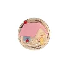 1pc Cute Pink House Shifting Quicksand Magnetic Phone Grip, 360° Rotatable Cartoon Phone Ring Holder, Anti-Drop Universal Smartphone Back Stand, Kawaii Phone Accessory - Multicolor - View 5