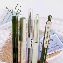 5pcs Set Colorful Soft Bristle Calligraphy Pens 0.5mm Fine Painting Pens Vintage Multi-Head Fine Line Drawing Pens - Sets - View 3
