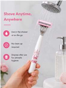 37pcs,Womensrazor,Razor,Facerazor,Hairremovalforwomen,Multiblade,Replacementblades,Pink,Smoothshave,Homeuse,Personalcare,Bodygrooming - Upgraded Version - View 7