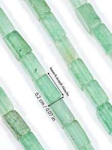 1串 2*4mm 綠色風信子石散珠 長方形天然石珠 DIY珠寶手工製作 手鍊配件 - 綠色 - 查看 3