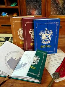 1pc Harry Potter Themed Hardcover Notebook, Diary Peripheral Book Vintage Manual Portable Journal Notebook, Office Use, Birthday Gift, Harry Potter Fan Friend Graduation Gift, Back To School - A - View 2