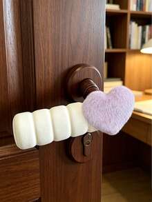 Cute Heart-Shaped Door Handle Cover – Anti-Collision & Bump Protection – Universal Fit For Bedrooms – Protective & Decorative Home Accessory, Home Decor, Christmas Decor - Multicolor - View 9