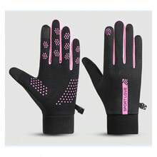Waterproof Touchscreen Anti-Slip Thermal Gloves, Lightweight Windproof Outdoor Running Cycling Driving Hiking Gloves, Unisex, Winter Gloves - Hot Pink - View 12