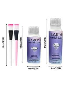 60ml/120ml/200ml With 2 Brushes, Permanent Diamond Painting Sealant To Keep Sparkle, For Diamond Painting Enthusiasts - Multicolor - View 2