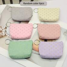 Women's Small Corduroy Coin Purse With Zipper Key Ring Jewelry & Coin Storage Fashion Student Gift - Multicolor - View 9