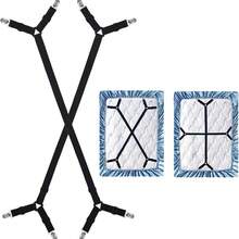 4pcs Adjustable Bed Sheet Clips, Metal Anti-Slip Fasteners, Suitable For Sofa Covers, Tablecloths, Tents, Durable And Easy To Install Bed Sheet Clips, Home Bedroom Bedding Accessories, Suitable For Bedding, Quilts, Bedroom Room Decor - Multicolor - View 12
