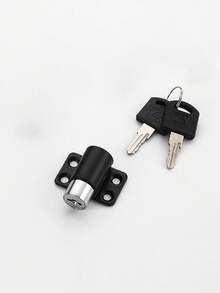Window Lock, Sliding Door Lock, Security Lock Clip Fixed Limiter, Sliding Door & Window Lock Set, Includes 2 Keys - Durable Metal Material, Easy Installation, Safety Protection - A - View 6