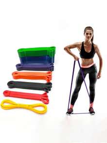 5-90 Lbs Multi-Color Latex Resistance Bands Set, Elastic Pull Bands For Home Yoga, Back & Glute Strength Training Fitness Equipment - Multicolor - View 3