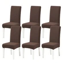 1/2/4/6pcs Diagonal Stripe Chair Cover, Decorative Dust-Proof Elastic Full Coverage Chair Slipcover, Removable And Washable - Multi-color - View 14