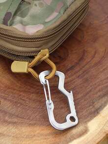 Small D-Shaped Bottle Opener Spring Hook Carabiner Shark EDC Multi-Function Clip Anti-Loss Rope Climbing Hook Rope Tool Keychain Bag Decoration Car Keychain Accessory Men's Keychain Women's Keychain Wallet Chain Friend Gift Birthday Gift - Multicolor - View 6