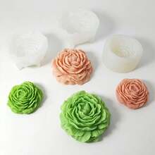 Large Peony Flower Silicone Mold, Suitable For DIY Aromatherapy Candles, Handmade Soap Making And Craft Production - 3D Floral Home Decor Gift - White - View 9
