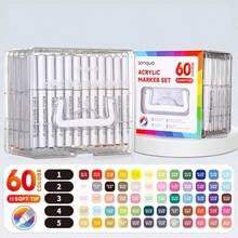 1pc 126 Colors Acrylic Marker Pens, Soft Tip, Suitable For Students, Opaque, Blendable, High-Quality Art Supplies, Suitable For D, First Day Of School - Multicolor - View 46