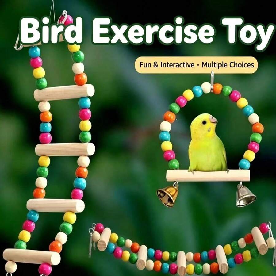 Parrot Chew Toy, Tiger Striped Small Bird Stand, Cockatiel Parrot Grinding Perch, Climbing Chewing Toy, Bird Cage Accessory, Peony