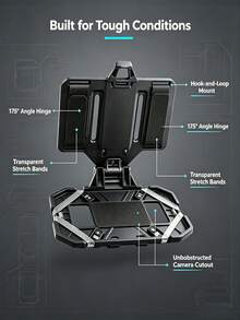 1PC Outdoor Portable Tactical Vest Chest Rig Phone Holder, MOLLE Mount Phone Panel, Universal Chest Phone Carrier, Foldable Tactical Phone Navigation Board, Outdoor Military Fan Chest Rig Field Chest Plate Carrier, Wilderness Survival Tactical Equipment Hunting Gear, Chest Rig Vest Accessories Hunting Vest Tactical Storage Accessories - Multicolor - View 5