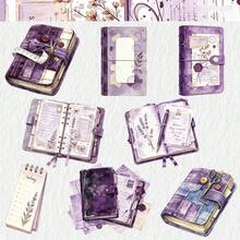 8pcs Vintage Pattern Stickers, Decorative Scrapbook Stickers, Self-Adhesive, Premium Material, Scrapbook Collage Material, Diary Photo Album DIY Decorative Stickers, Stationery Sticker Gift, Scrapbook Thin Stickers And Decoration, Handmade Art DIY Stickers, Holiday Gift - Sticker - View 11