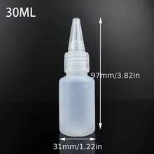 1/3 Buah Botol Plastik Semi-Transparan Ujung Lancip, Botol Perjalanan Portabel dengan Skala, Botol Dispenser Cairan Isi Ulang, Botol Pipet Cairan - Clear - View 12