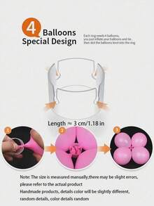 100/50/10pcs Decorative Balloon Ring Clips, Balloon Arch Clips, Convenient Connector, Suitable For Balloon Arch, Semi-Circle Balloon Arch, Wedding Arch, Multiple Event Arch Balloon Sealers, Easy To Operate, Save Time For Making Balloon Arch - Multicolor - View 7