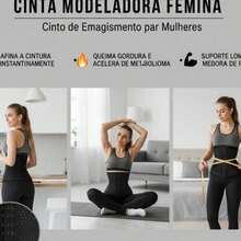 Cinta Modeladora de Alta Compressão para Mulheres, Modelador para Cintura e Barriga, Suporte Abdominal para Uso Diário e Fitness  > - Preto - Visão 6