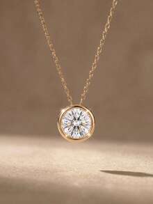 1pc Round Necklace, Suitable For Daily Wear And Party, Exquisite Jewelry Gift - Round Necklace - View 3