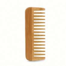 1 buah Sisir Rambut Kayu Bambu untuk Pria dan Wanita, Sisir Pijat Rambut Bergigi Lebar untuk Penggunaan di Rumah, Sisir untuk Rambut Panjang dan Pendek, Sisir Bambu Datar Portabel untuk Penggunaan di Rumah, Tanpa Gagang - MultiWarna - View 8